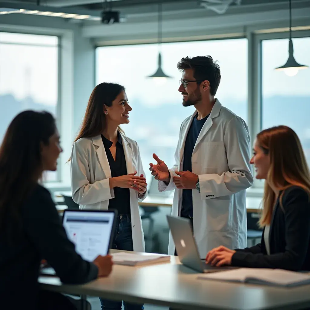 Aerial view of a modern smart grid installation in a Canadian landscape, showcasing renewable energy sources.